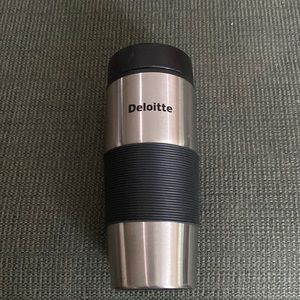 Deloitte beverage holder; holds approx 2 cups